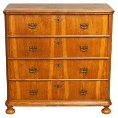 Used 18th Century Biedermeier Commode / Drawer Cabinet with Book Matching Oak Drawers