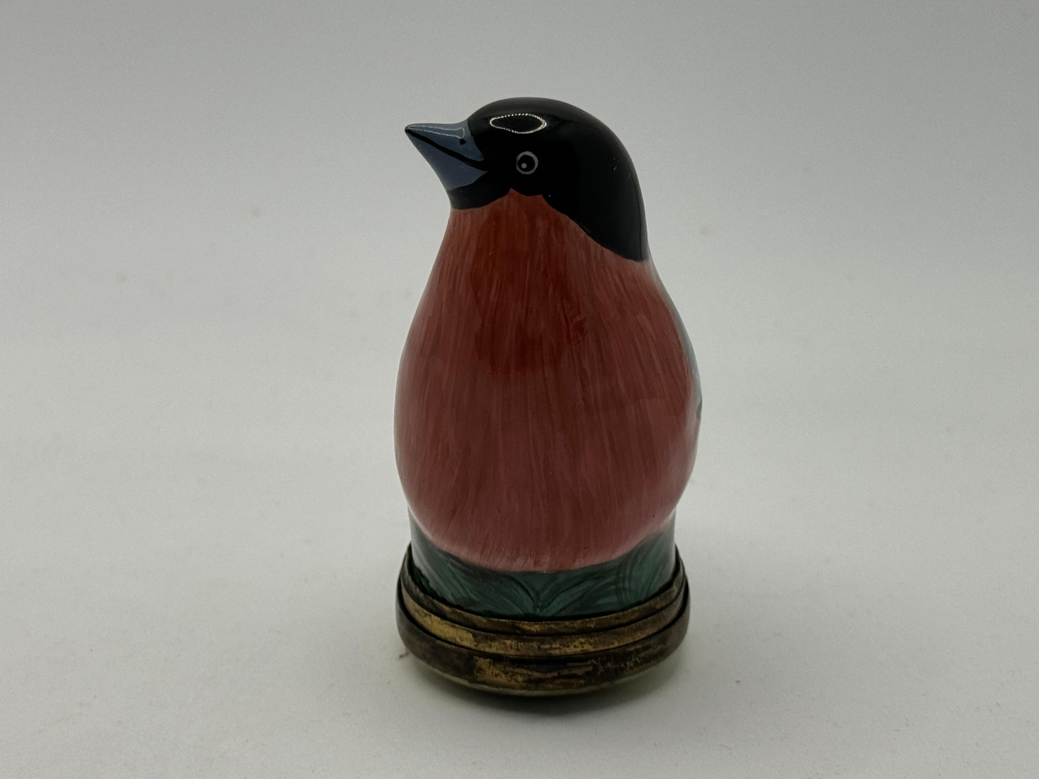 Georgian 18th Century Bilston English Enamel Bird Bonbonniere / Patch Box