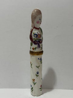 Étui à bodkin figuratif Bilston du 18e siècle