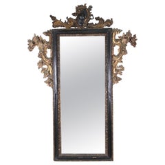 18th Century Black and Gilt Italian Mirror