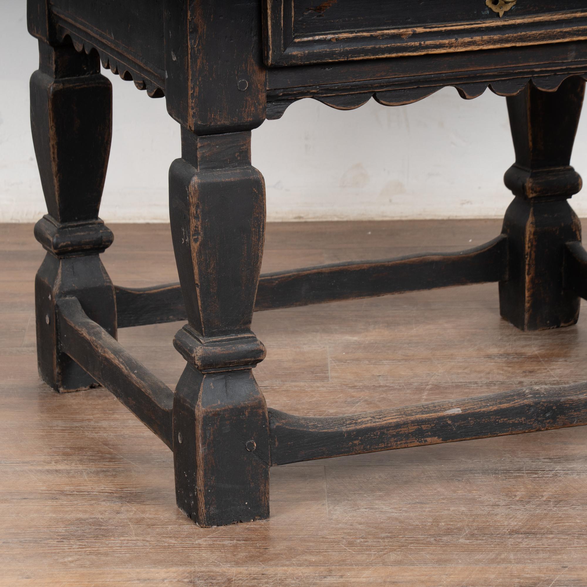 18th Century Black Baroque Stone Top Table from Sweden For Sale 8