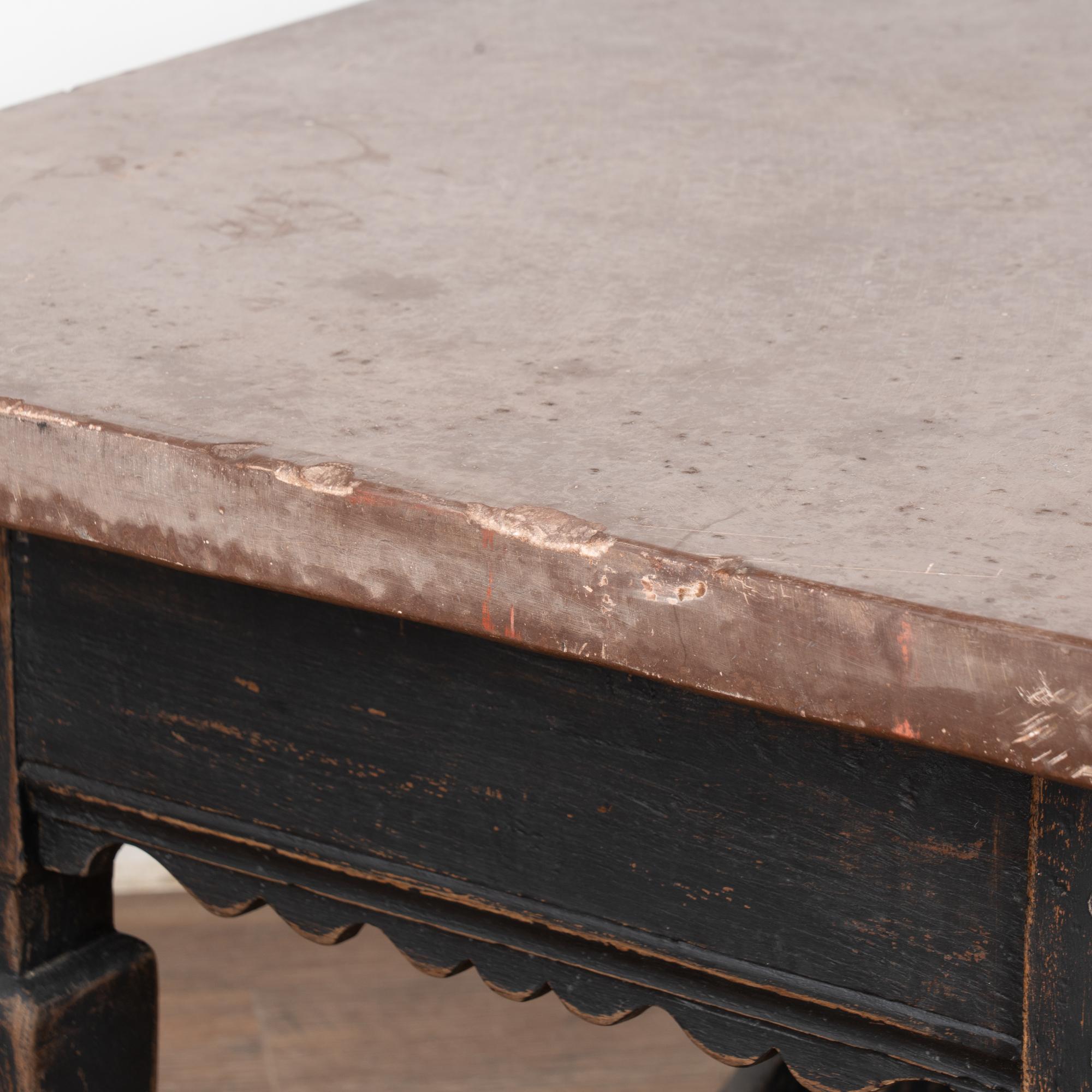 18th Century Black Baroque Stone Top Table from Sweden For Sale 4