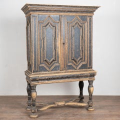 18th Century Black Baroque Swedish Cabinet