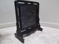 18th Century Black Lacquer Screen