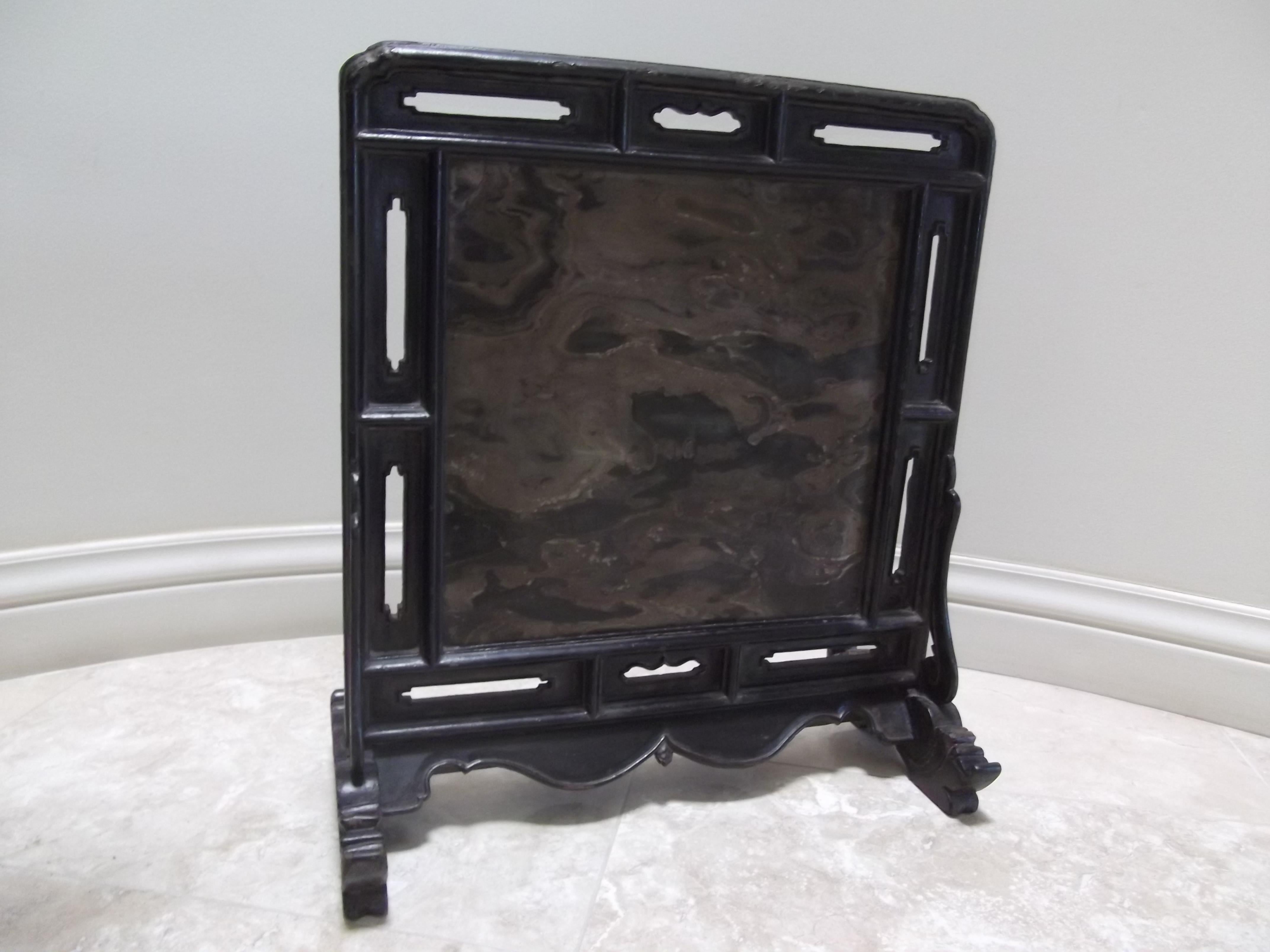 18th Century Black Lacquer Screen In Good Condition For Sale In Santa Monica, CA