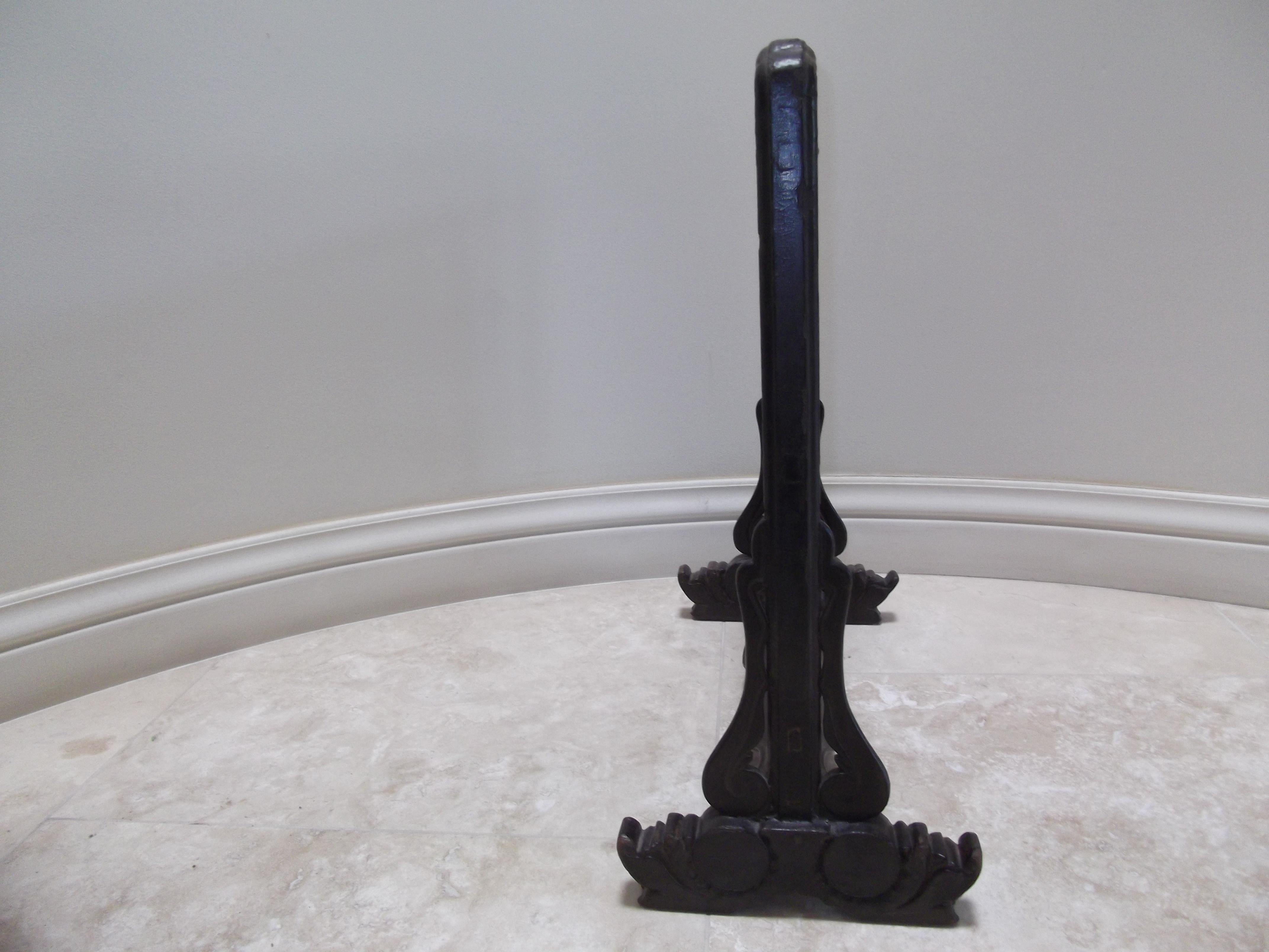 18th Century and Earlier 18th Century Black Lacquer Screen For Sale