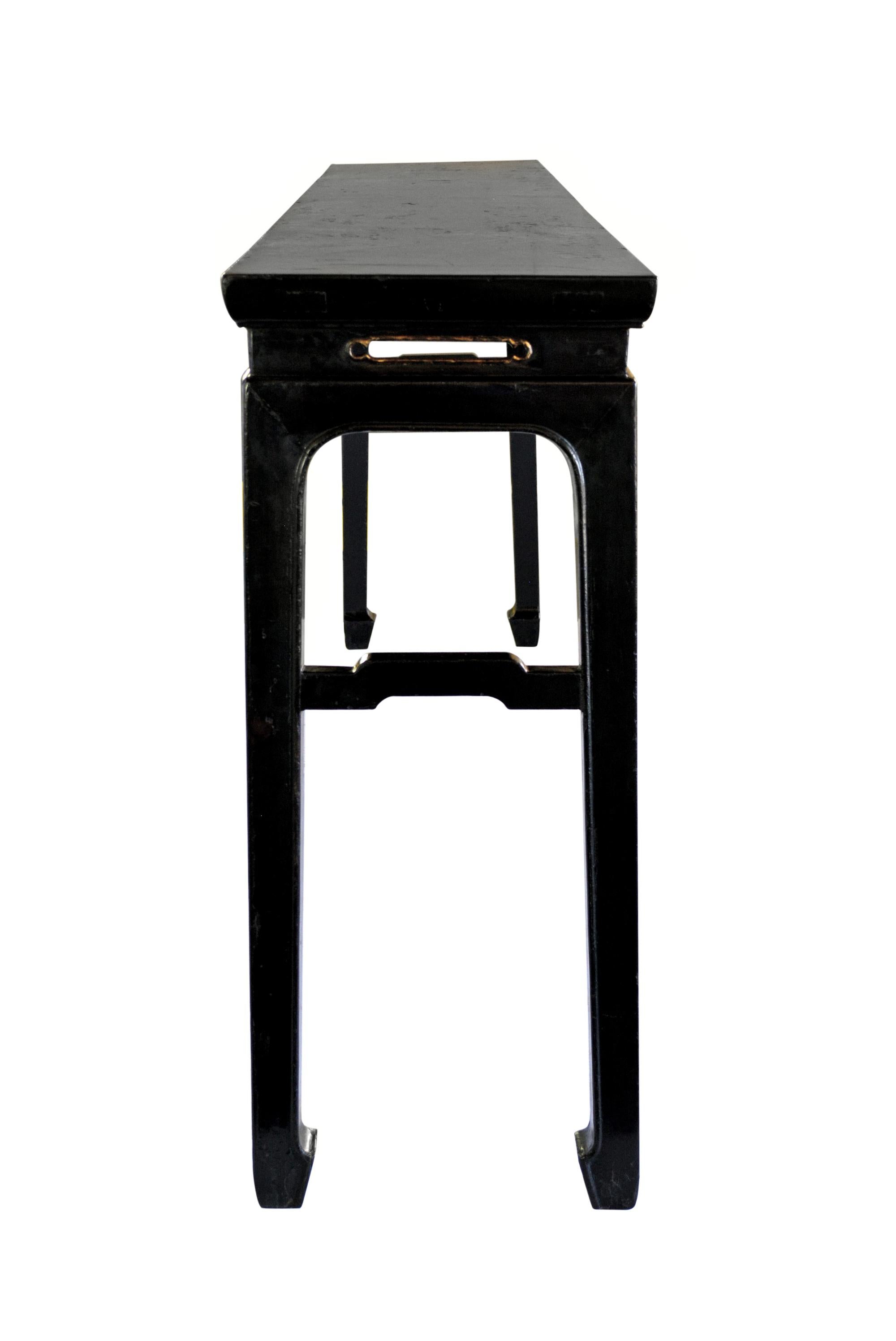 Table en laque noire du 18e siècle en vente 1