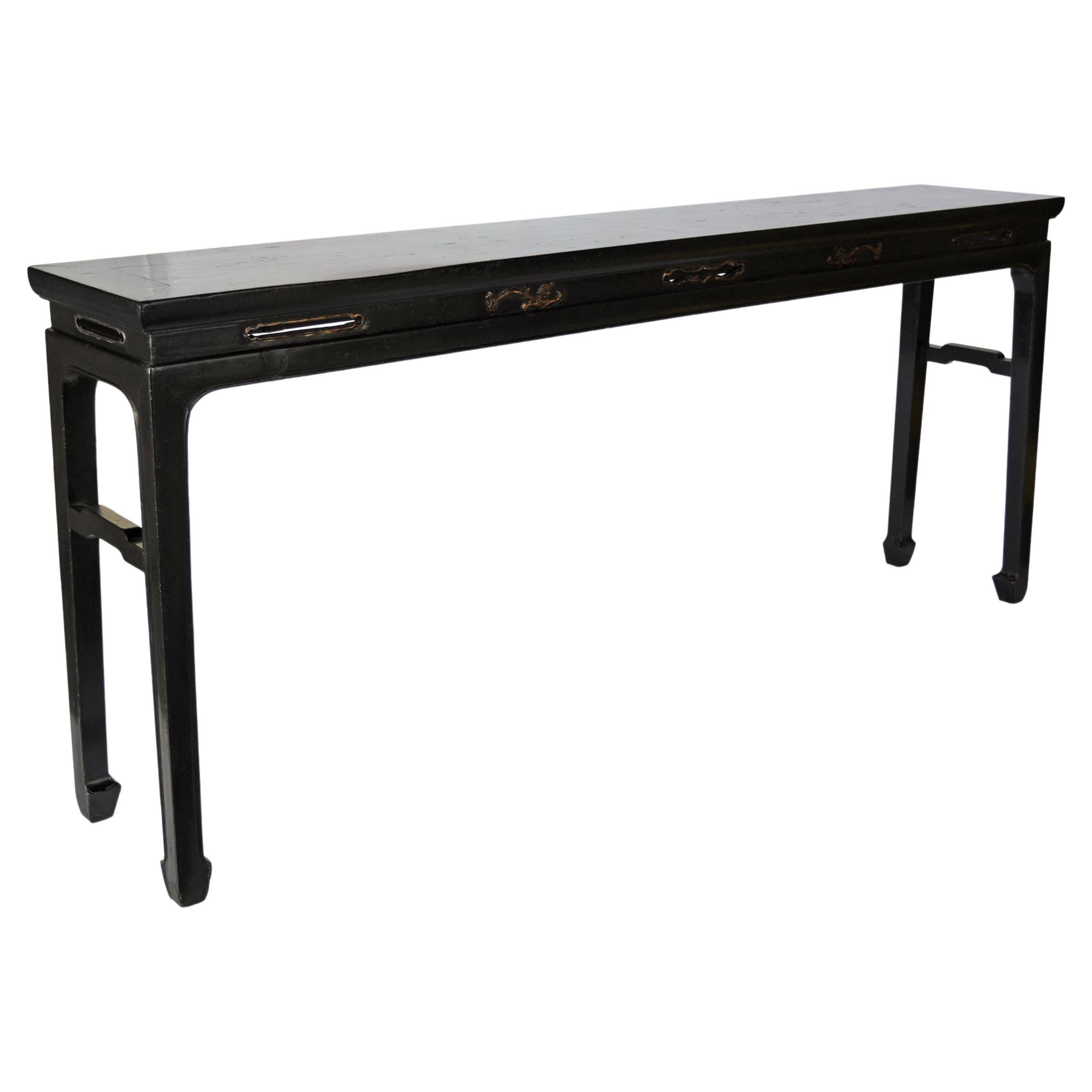 18th Century Black Lacquer Table For Sale