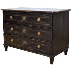 18th Century Black Painted Louis XVI Commode, circa 1780
