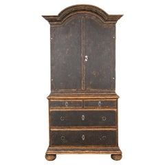 18th Century Black Rococo Cabinet