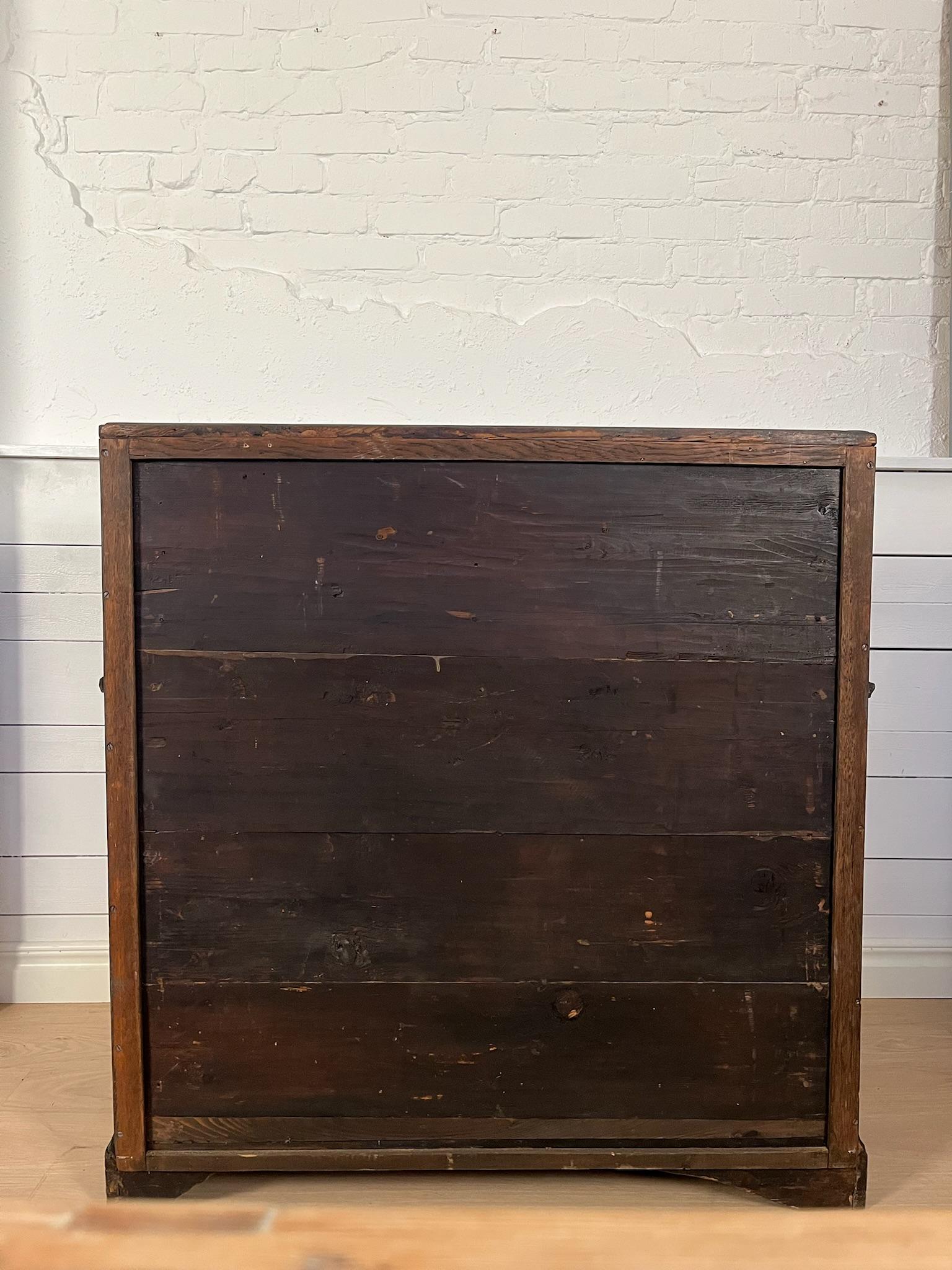 18th Century Black Swedish Oak Bureau - Antique Drop Front Secretary For Sale 9
