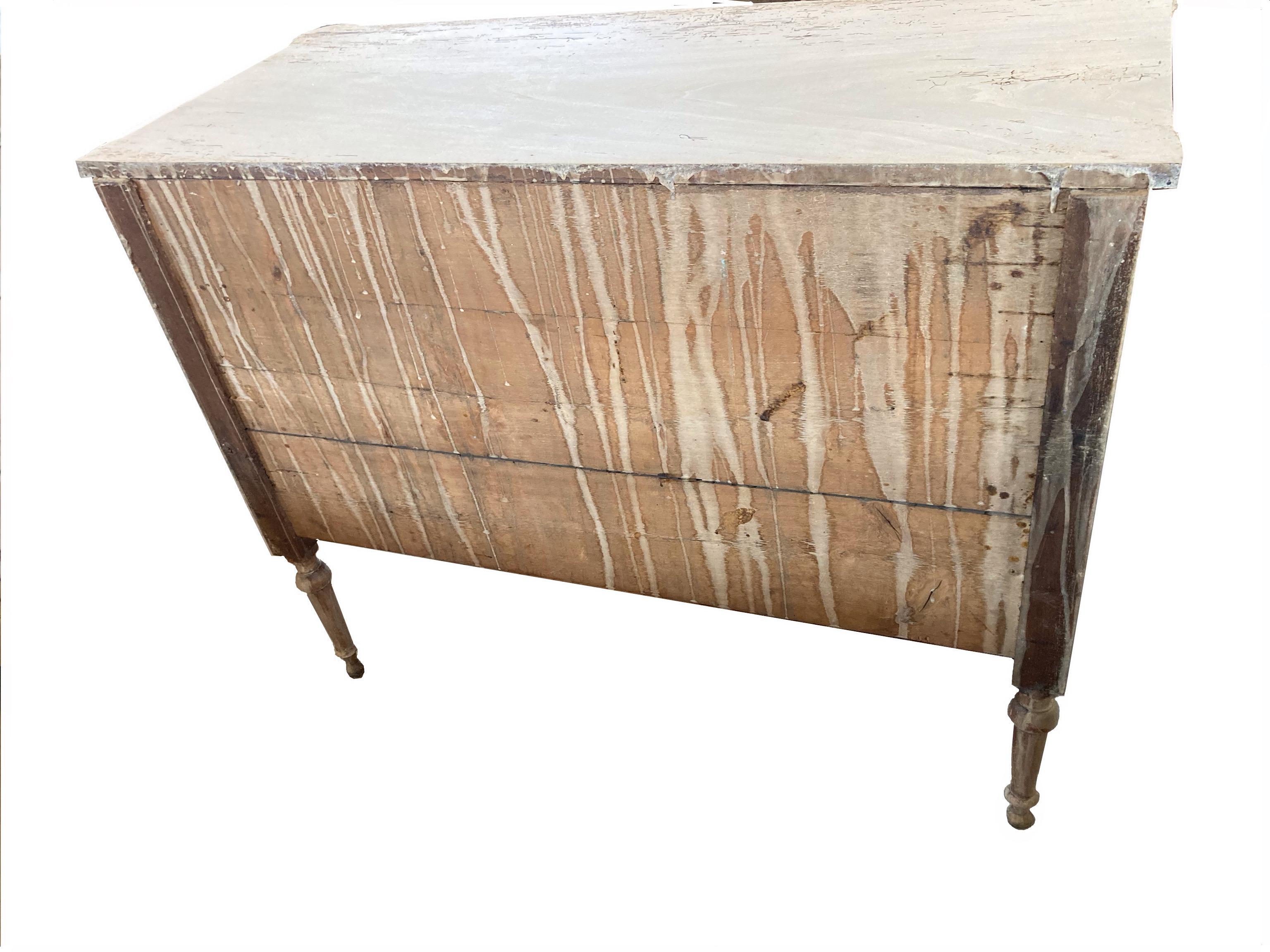 18th Century and Earlier 18th Century Bleached Italian Walnut Louis XVI Commode