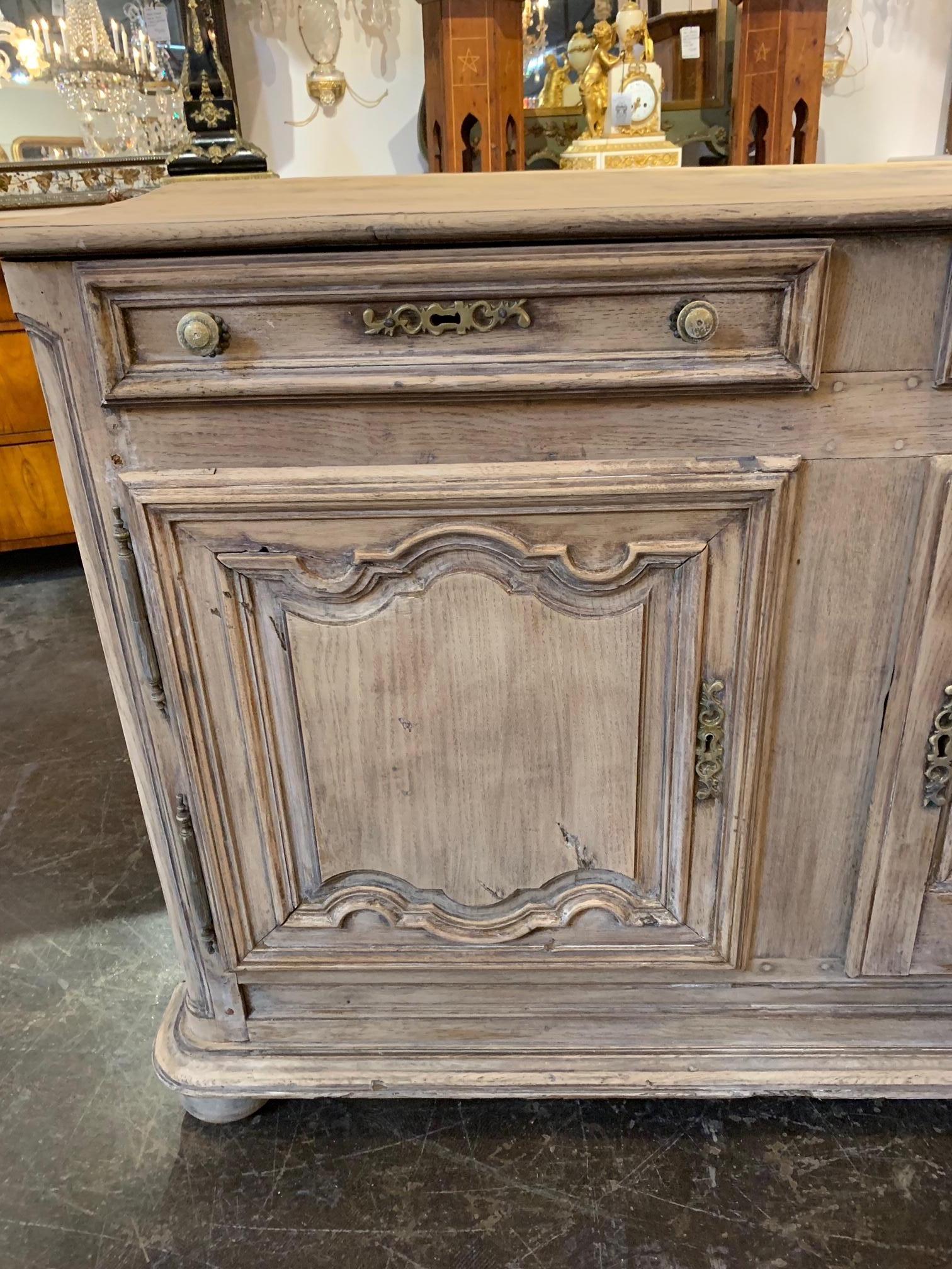 French 18th Century Bleached Oak Buffet