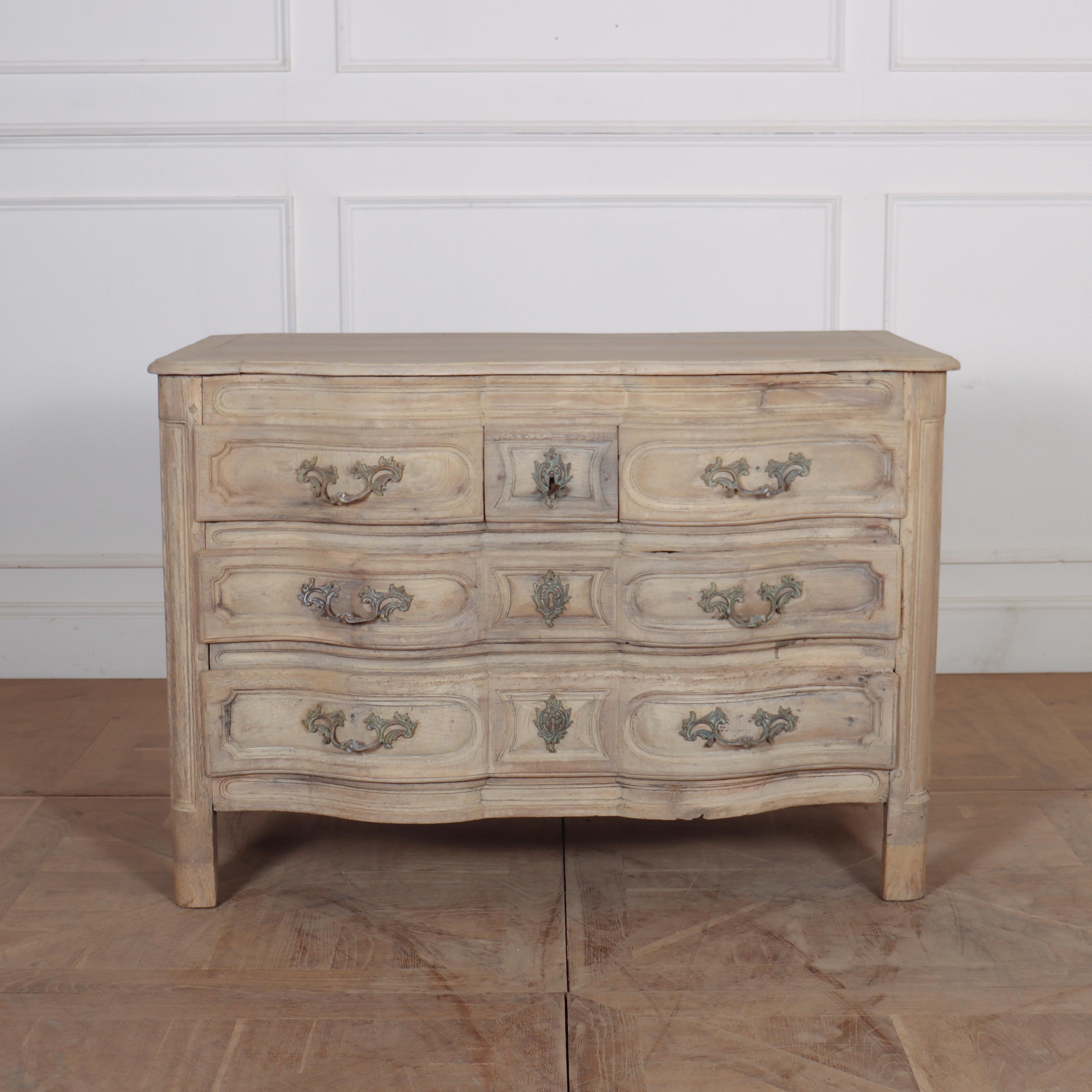 18th Century and Earlier 18th Century Bleached Oak Commode For Sale