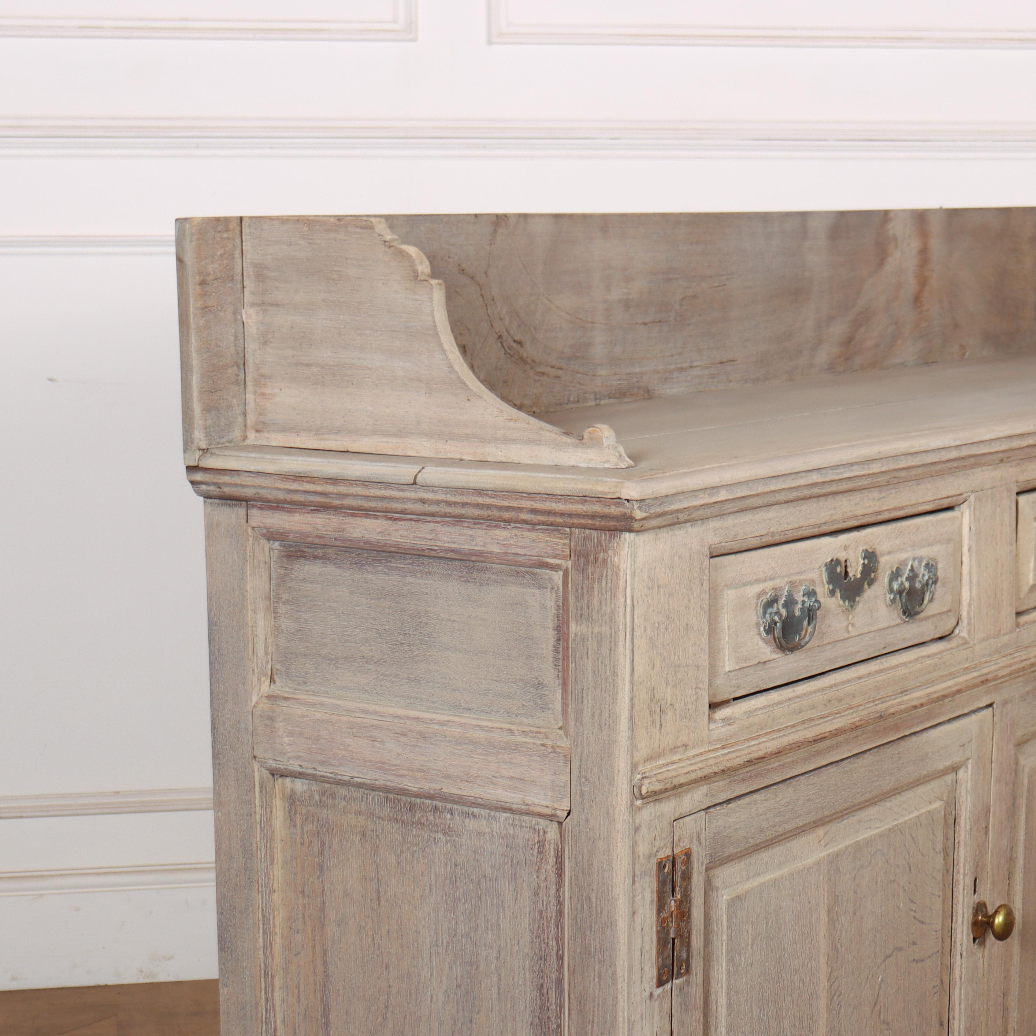 18th Century and Earlier 18th Century Bleached Oak Dresser Base For Sale