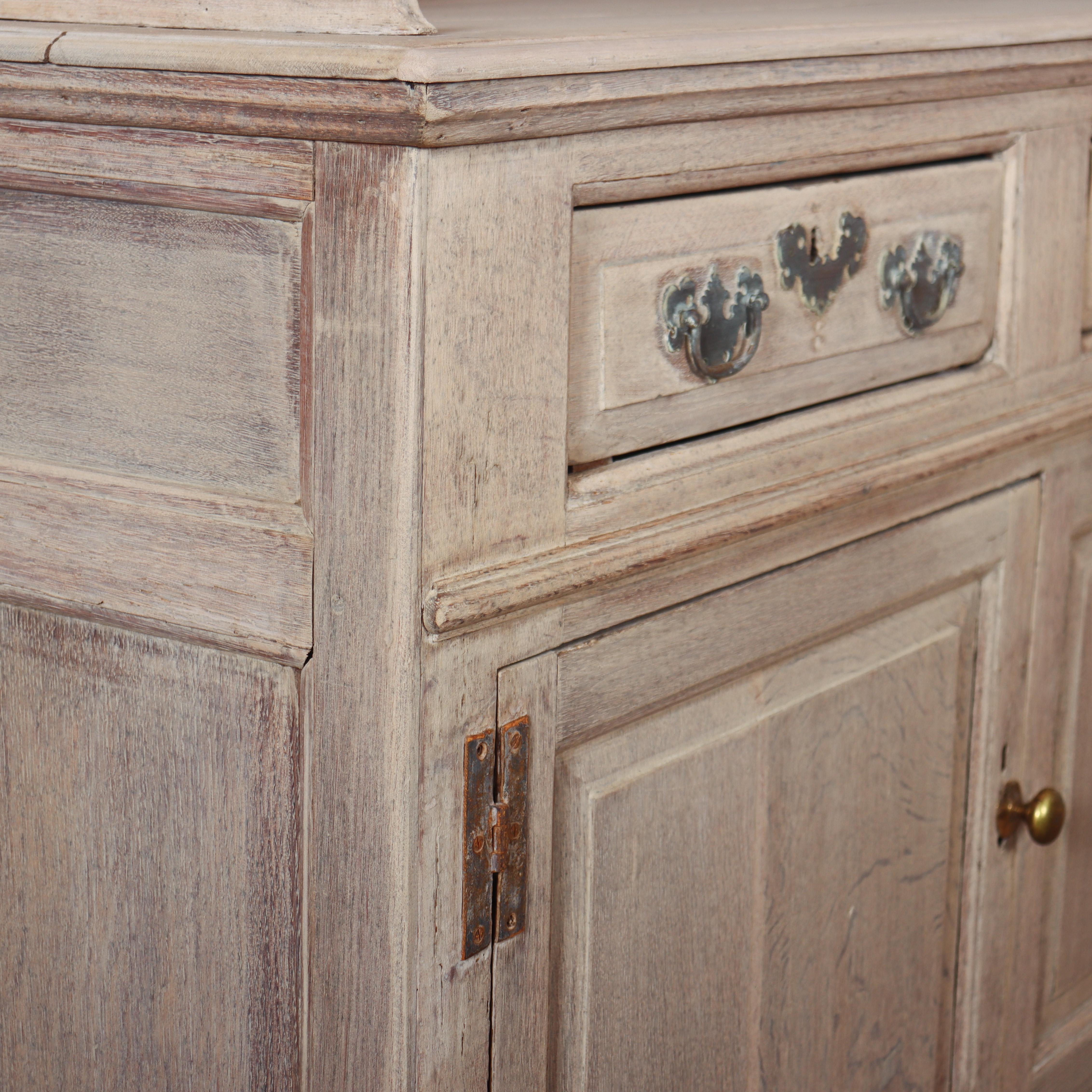 18th Century Bleached Oak Dresser Base For Sale 2