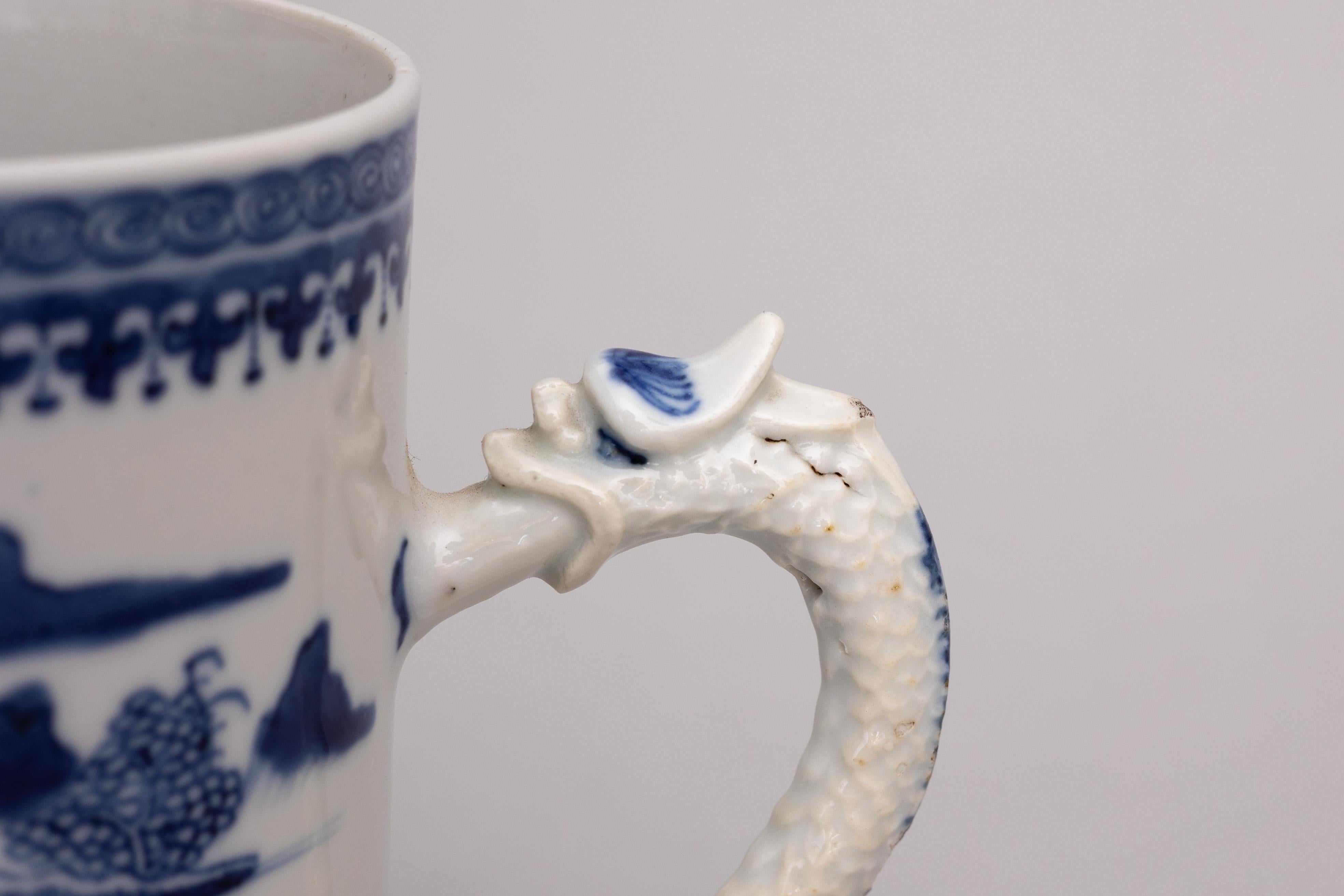 18th Century Blue and White Chinese Export Porcelain Mug 2