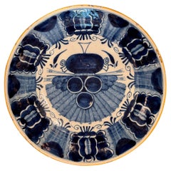 18th Century Blue and White Delft Plate