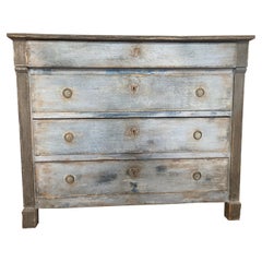 18th Century Blue French Empire Chest of Drawers