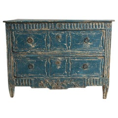 18th Century Blue Patina Chest of Drawers