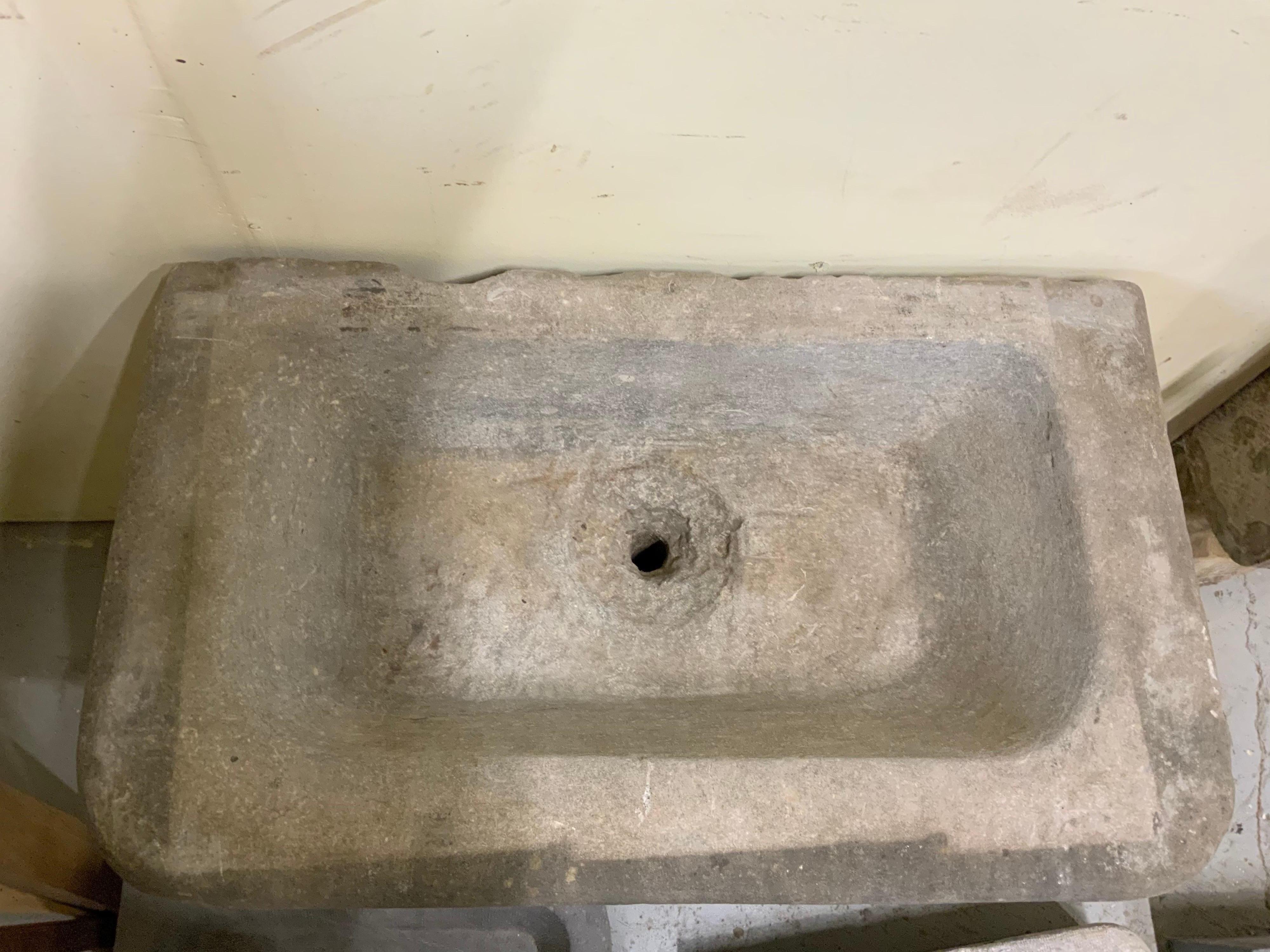 18th Century Bluestone Farmhouse Sink from Belgium In Good Condition In Dallas, TX