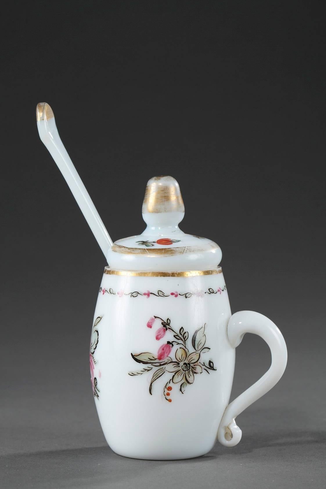 Opaline Glass 18th Century Bohemian Opaline Service Set For Sale