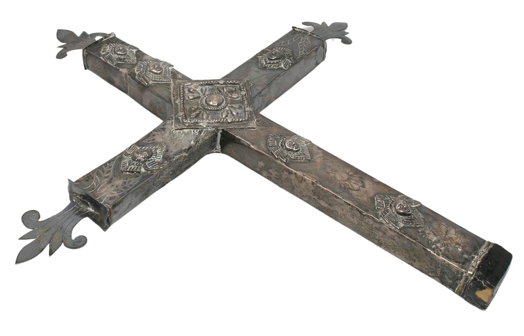 18th century Bolivian silver cross.