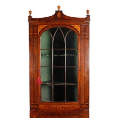 18th Century Bow Double Corner Cupboard