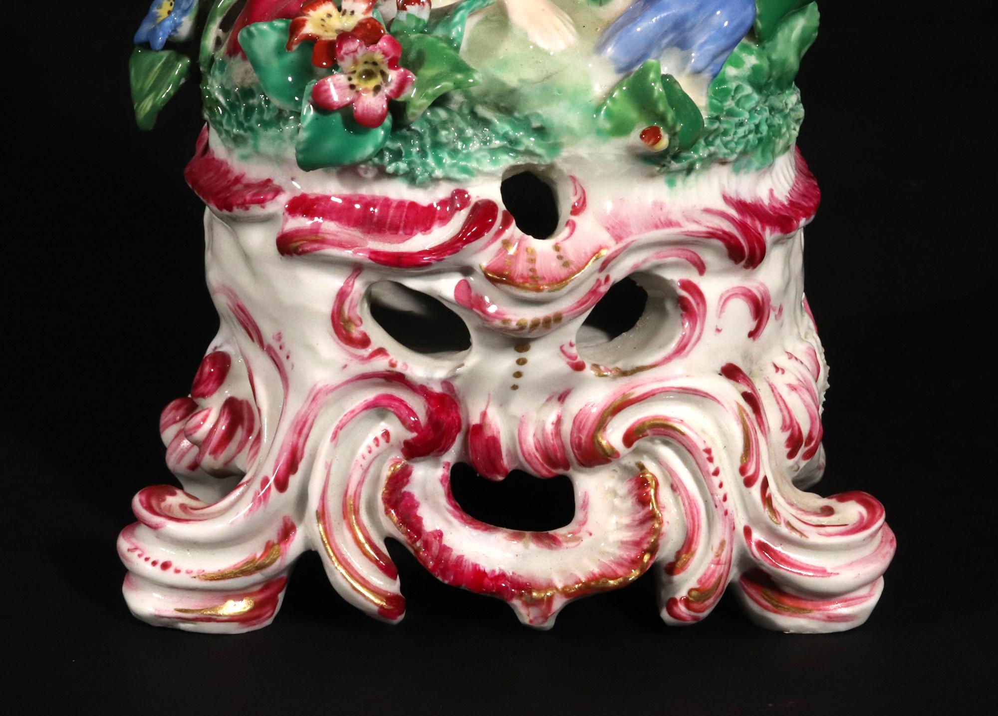 18th-century Bow Porcelain of Neptune on a Rococo Scroll Base 3
