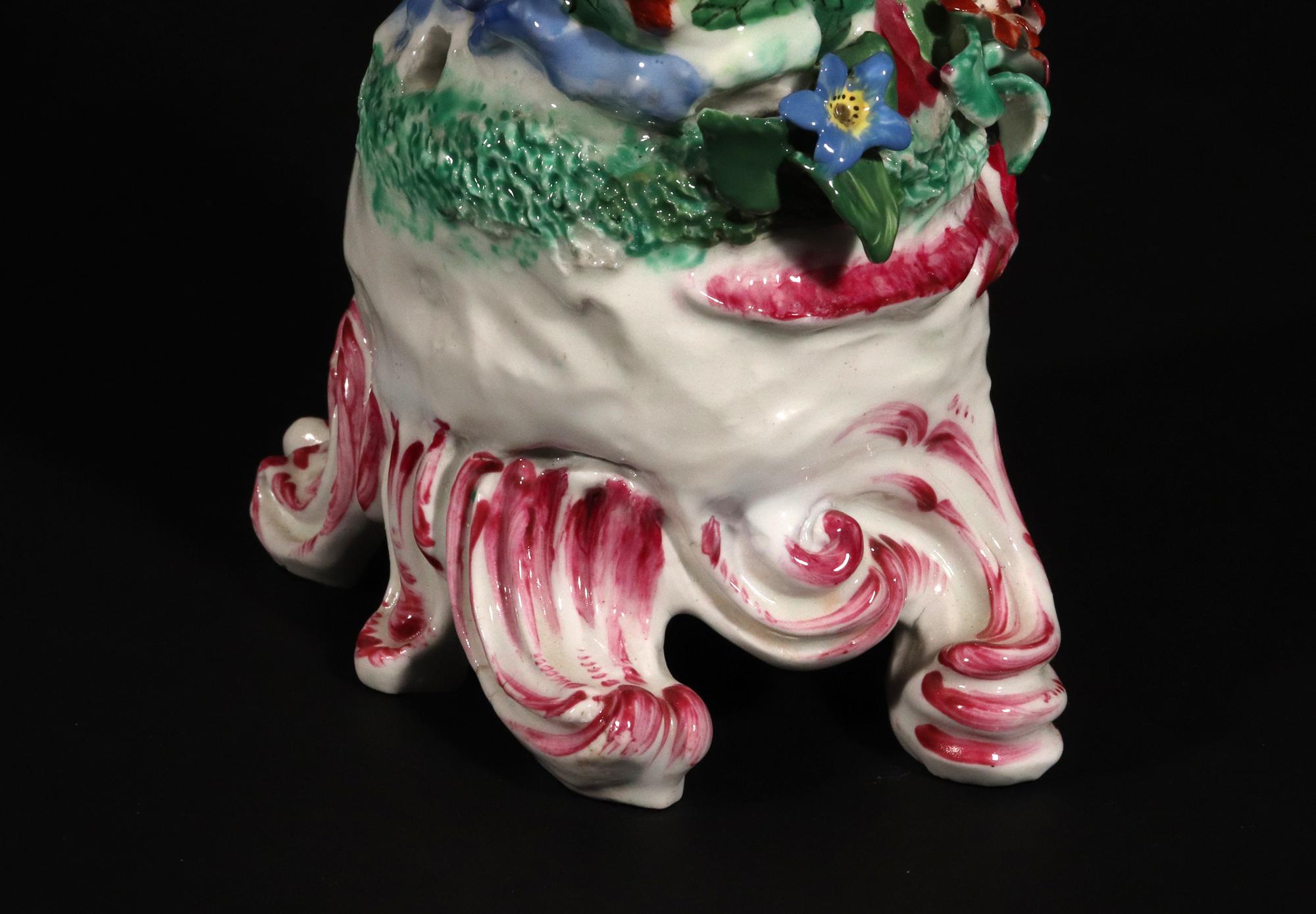 18th-century Bow Porcelain of Neptune on a Rococo Scroll Base 4