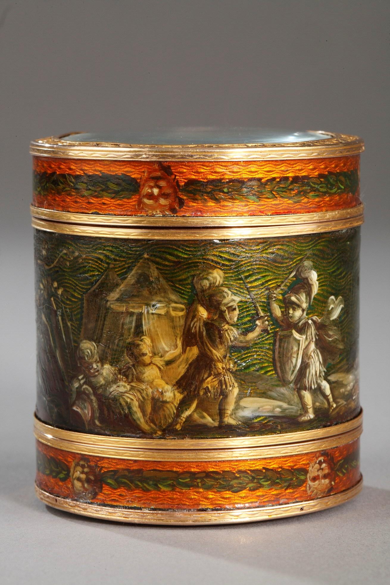 18th Century Box Martin Varnish and Gold Mount Signed Bardin In Good Condition In Paris, FR