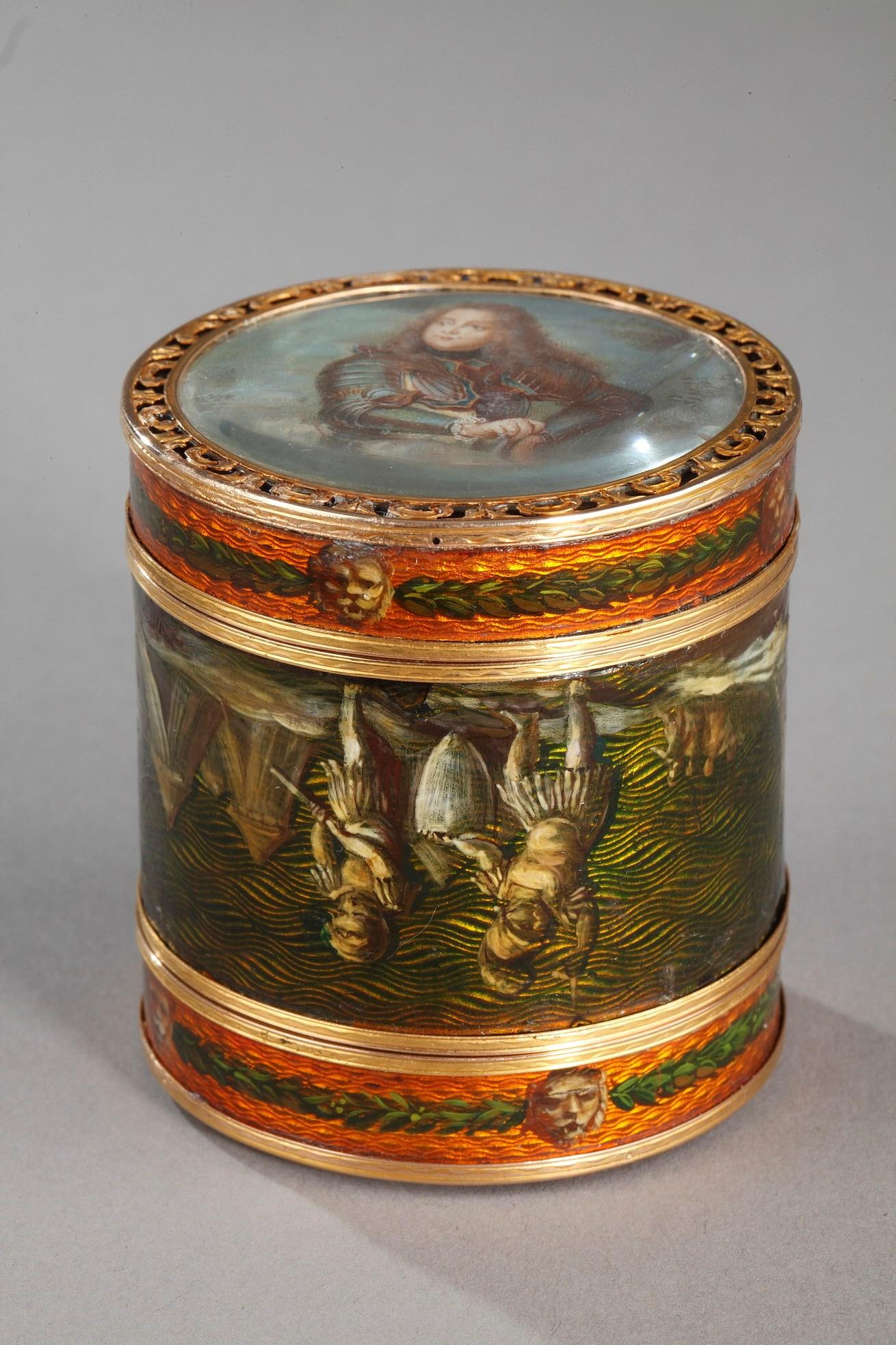 18th Century Box Martin Varnish and Gold Mount Signed Bardin 1