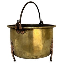 18th Century Brass and Copper Hand-Forged Stock Pot