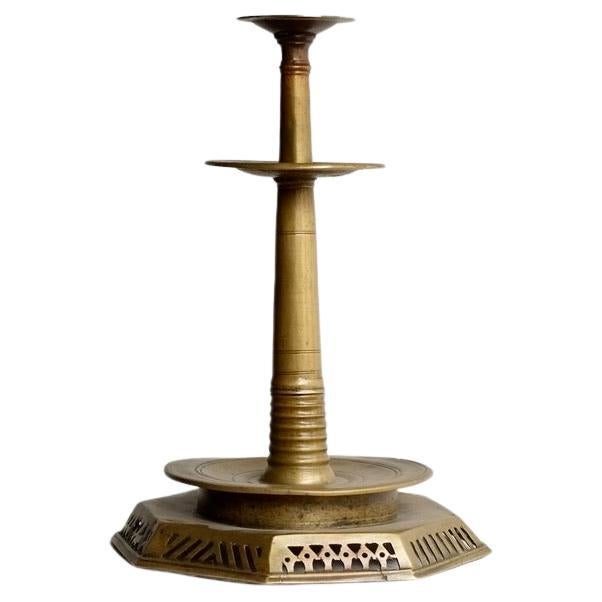 18th Century Brass Candlestick For Sale