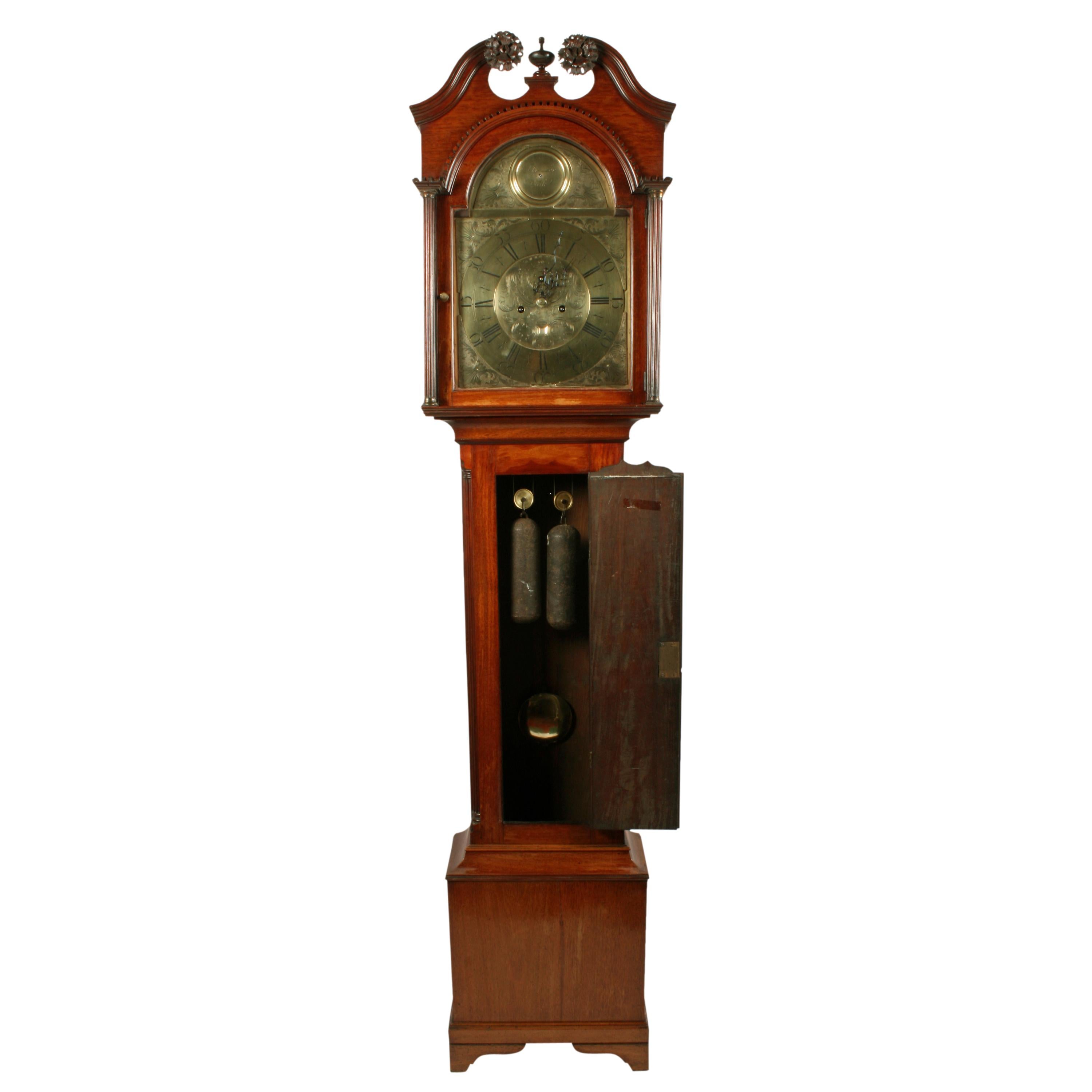 brass grandfather clock