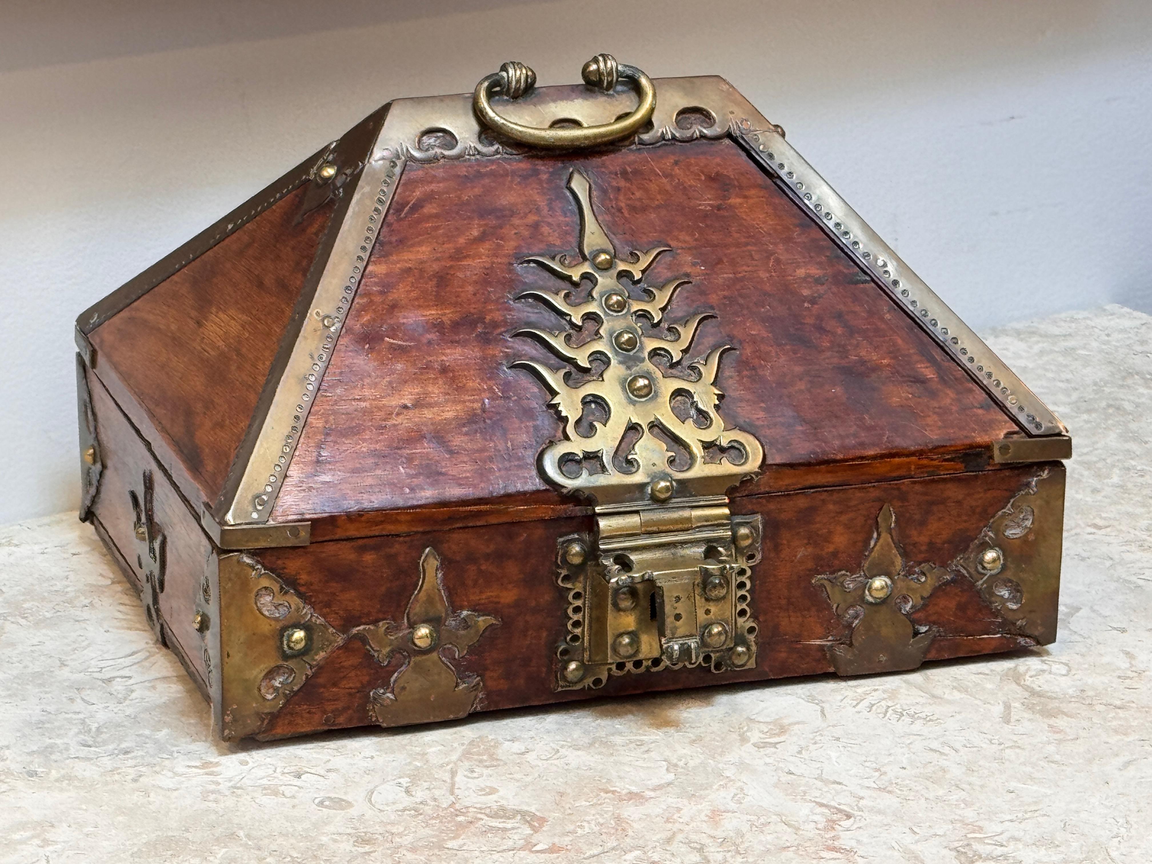 18th Century Brass Mounted and Lacquered 