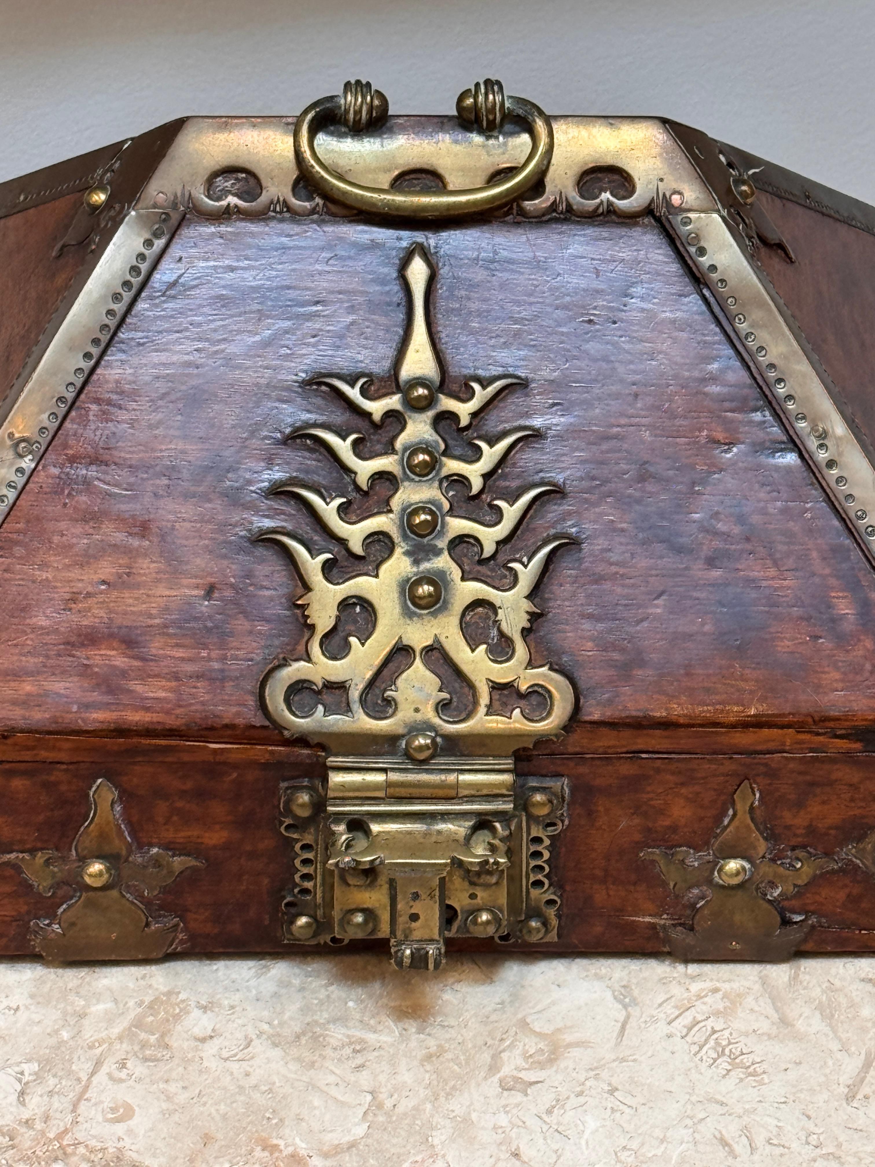 18th Century Brass Mounted and Lacquered 