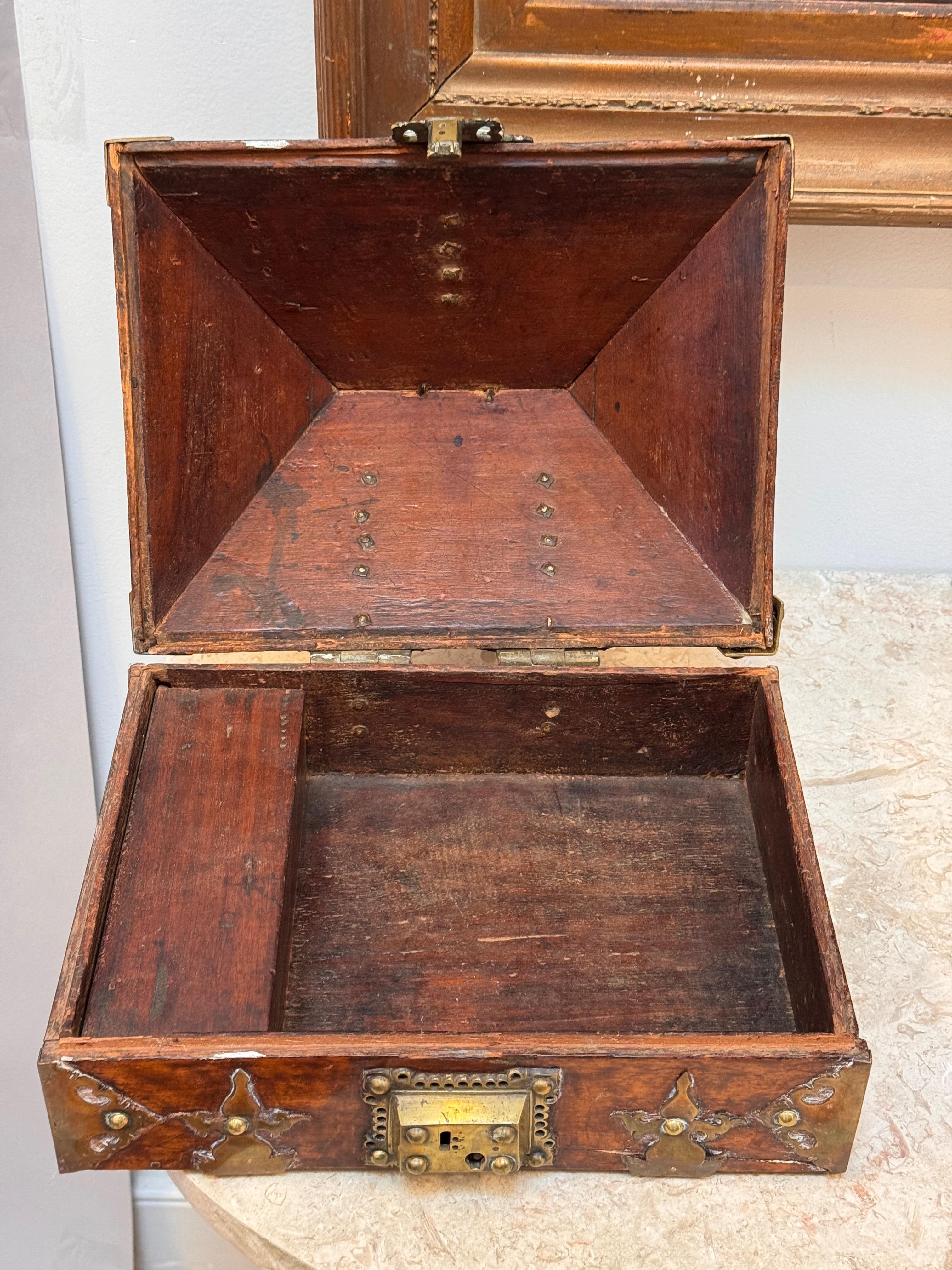 18th Century Brass Mounted and Lacquered 