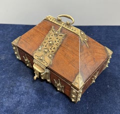 Scatola per dote "matrimonio" montata in ottone del XVIII secolo