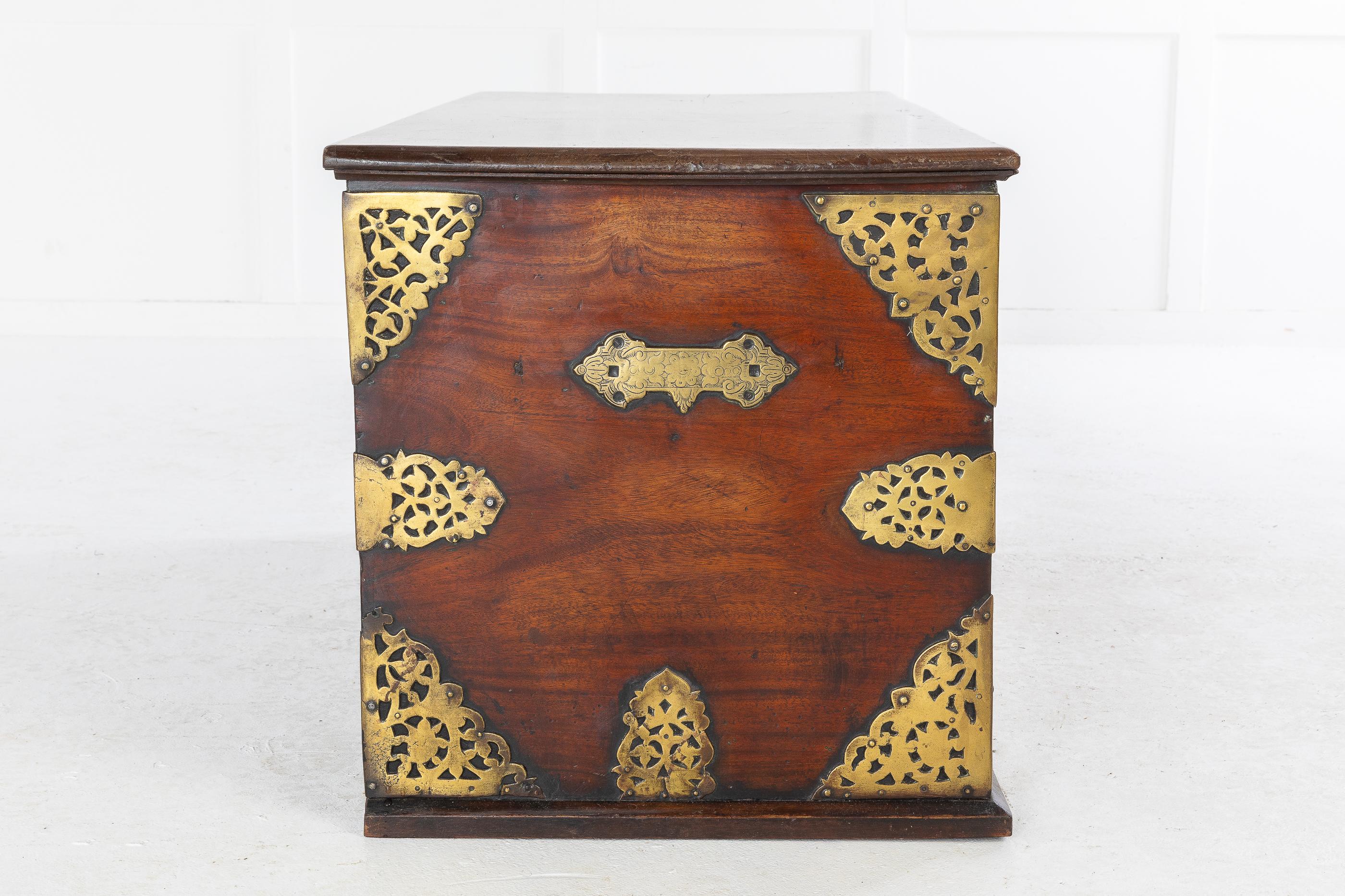 18th Century and Earlier 18th Century Brass Mounted Trunk