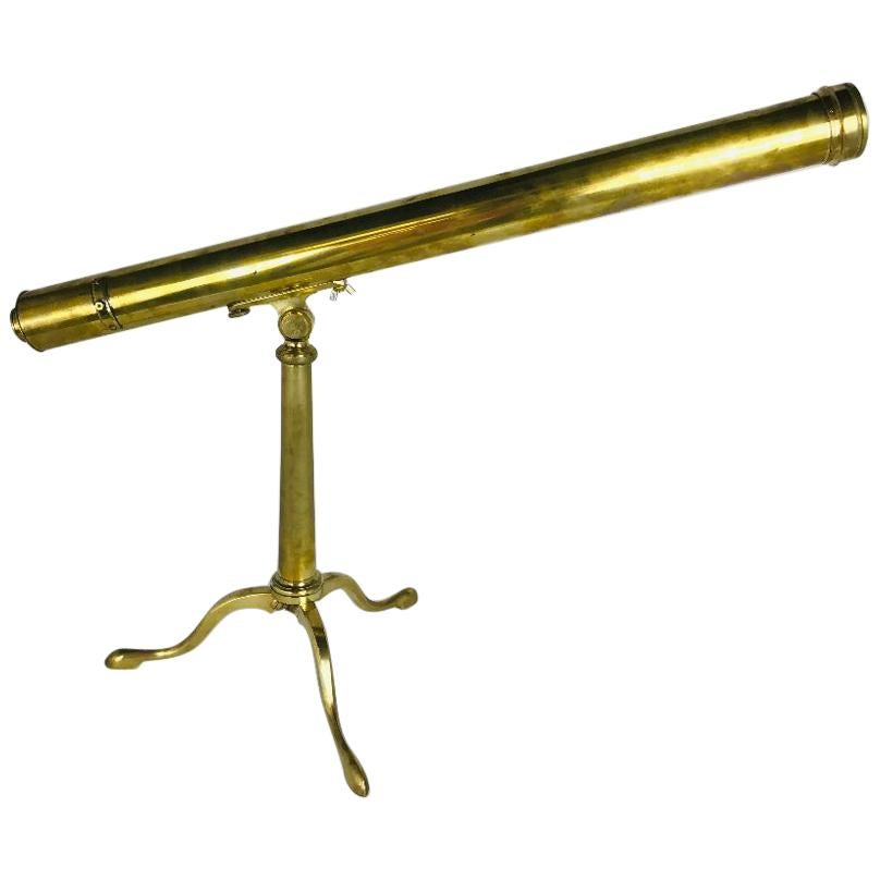 18th Century Brass Telescopic on Base John Bleuler Optics