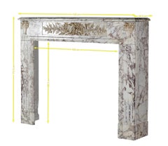 Statement-Kaminsims aus Breccia-Marmor aus dem 18. Jahrhundert für maßgeschneidertes Luxusdesign