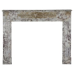 Antique 18th Century Breccia Marble Statement Chimney Piece For Bespoke Luxury Design