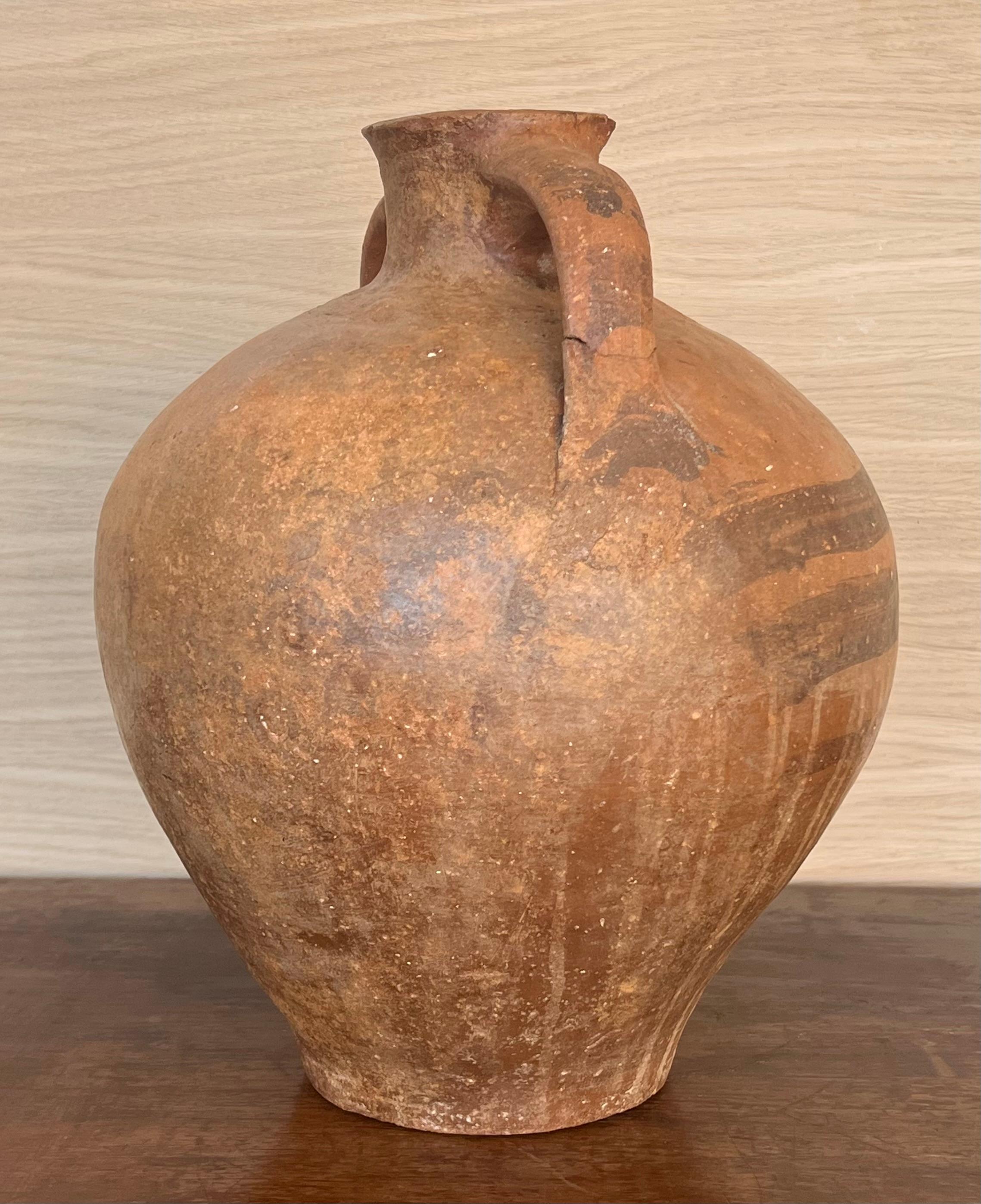 Brautkrug-Vase „Cantaro“ aus Calanda, Spanien, Terrakotta-Vase, 18. Jahrhundert im Angebot 2