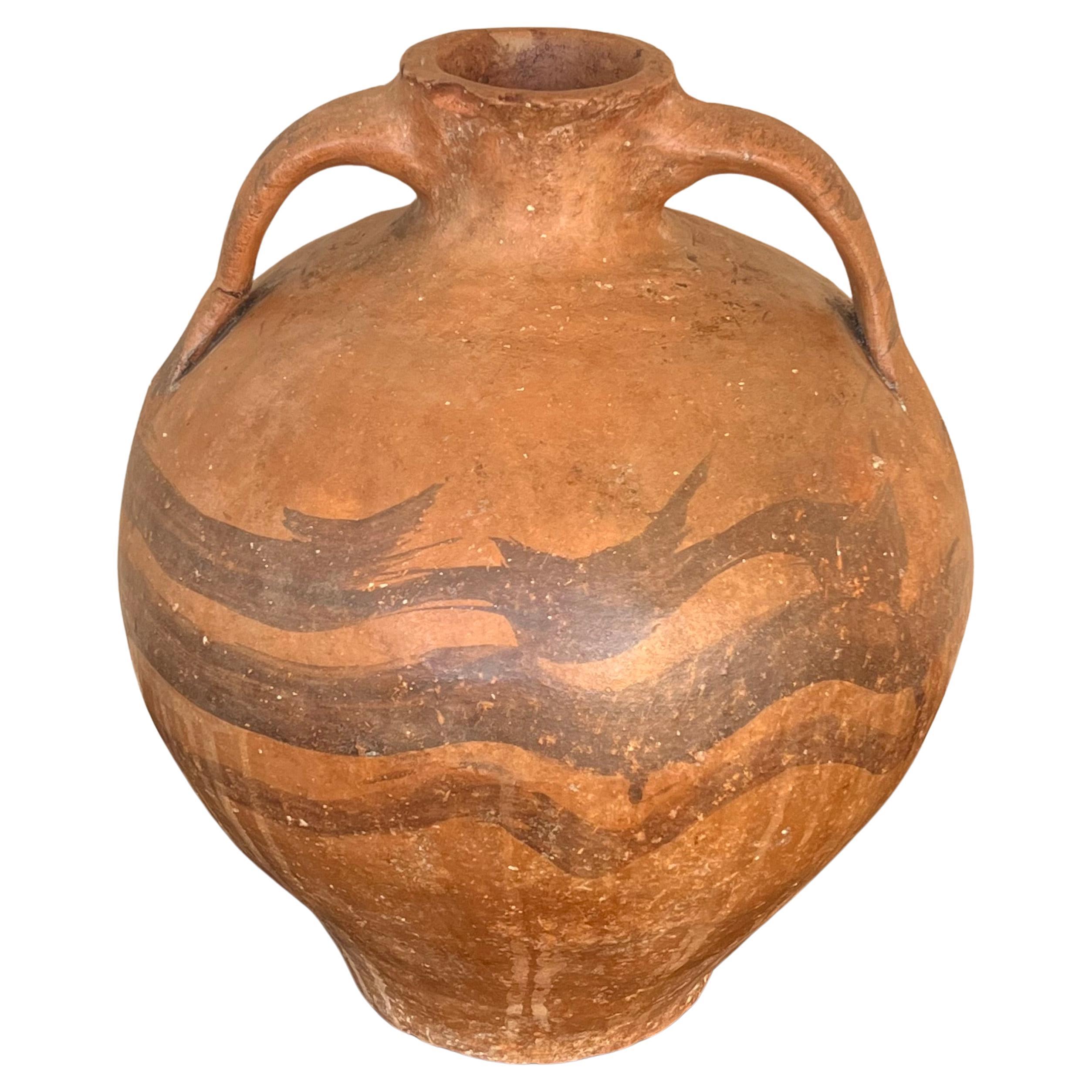 18th Century Bridal Jug Red Picher "Cantaro" from Calanda, Spain Terracotta Vase For Sale