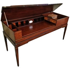 18th Century British Mahogany and Satinwood Bureau