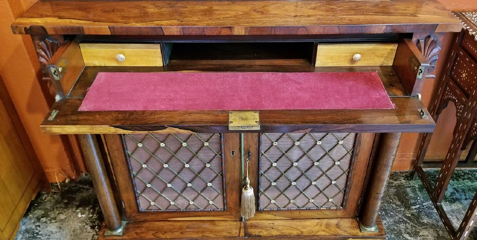 Hand-Crafted 18th Century British Regency Bureau Chiffonier in Manner of Gillows For Sale