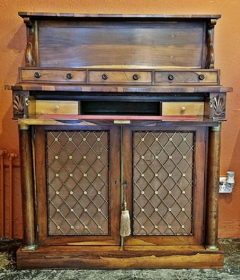 18th Century British Regency Bureau Chiffonier in Manner of Gillows In Good Condition For Sale In Dallas, TX