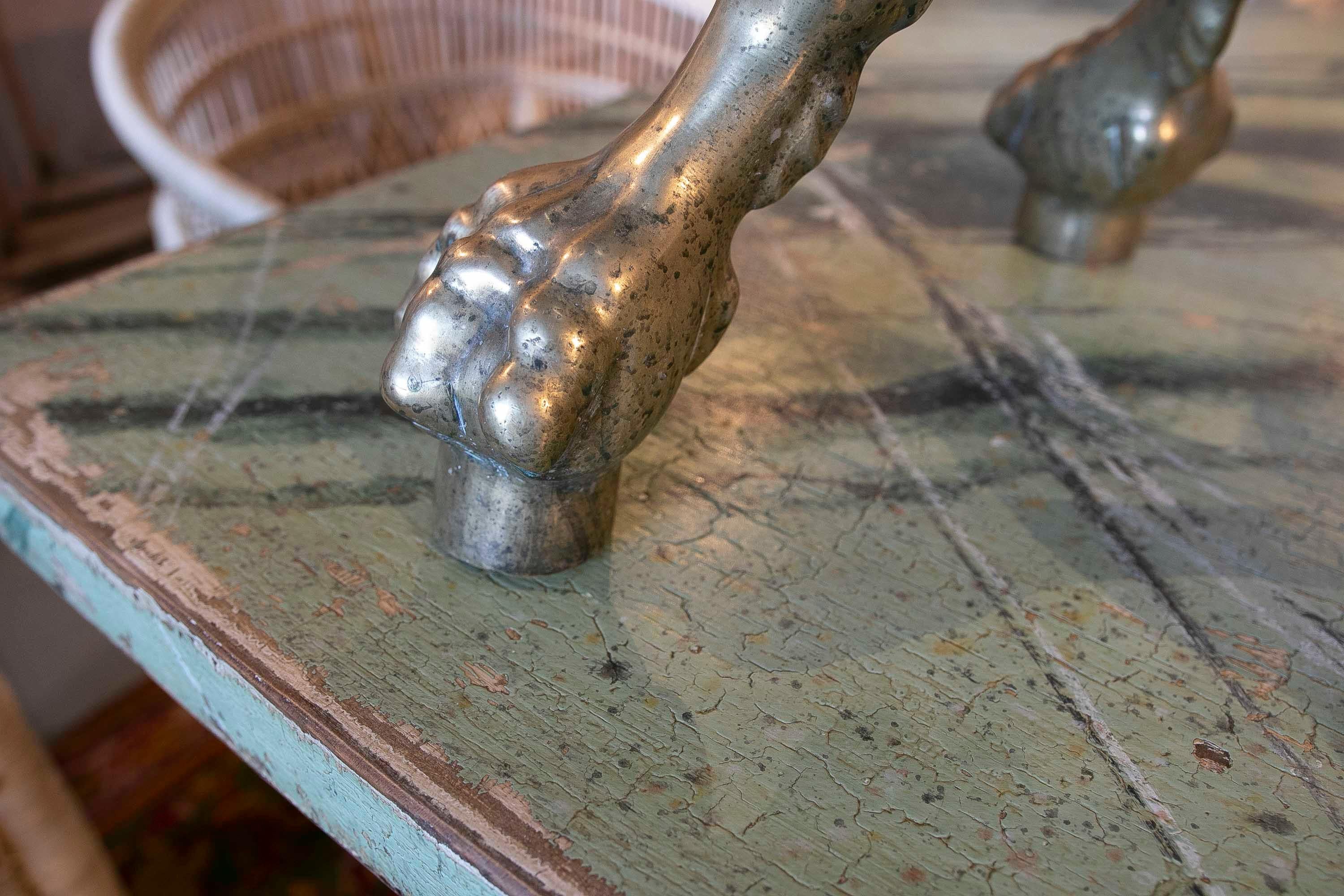 18th Century Bronze Brazier with Handles and Lion's Claw Legs  3