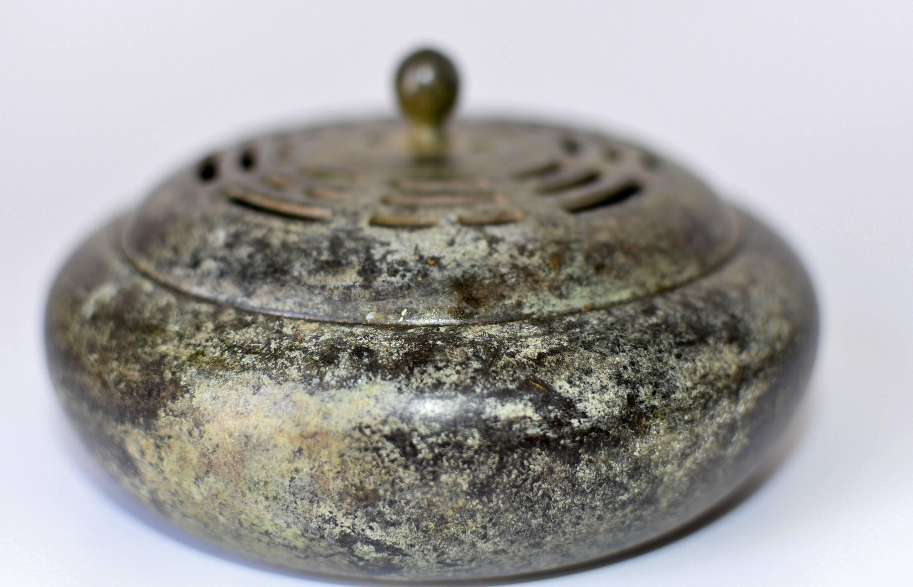 18th Century Bronze Censer, Signed Qian Long Period, Zen Incense Burner 4
